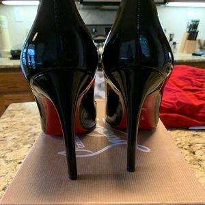 Christian Louboutin Pigalle 100 Patent heel Black